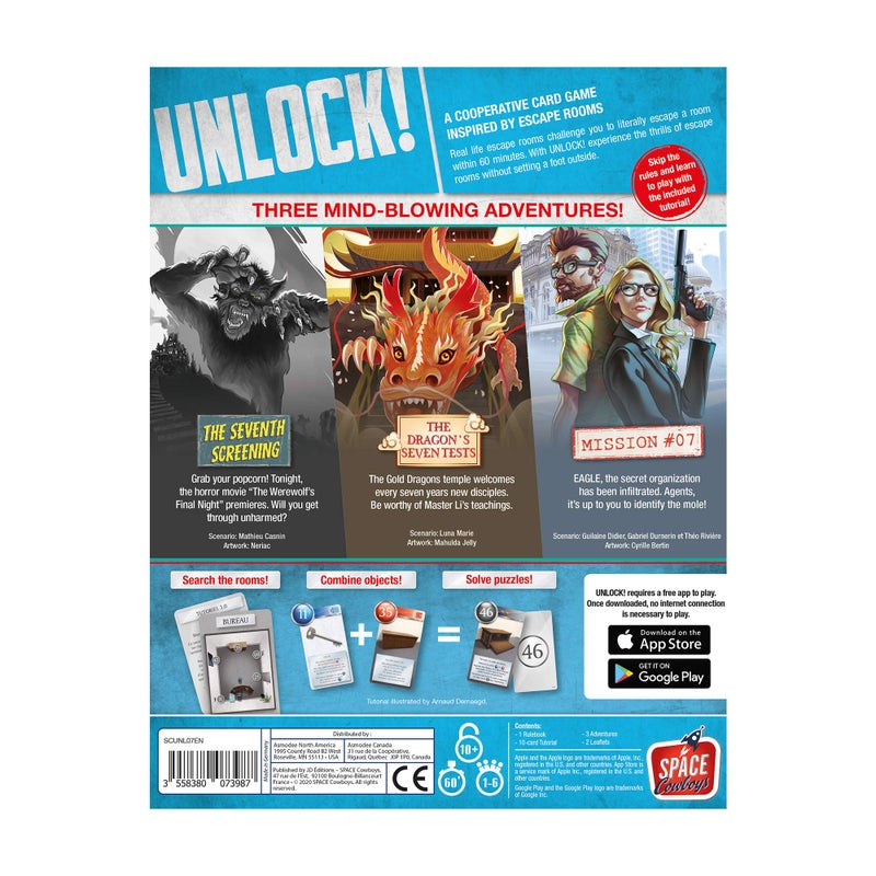 Asmodee UNLOCK! Epic Adventures Card Game - Escape Room-Inspired Cooperative Adventure, Fun Family Game for Kids and Adults, Ages 10+, 1-6 Players, 1 Hour Playtime, Made by Space Cowboys - Image 3